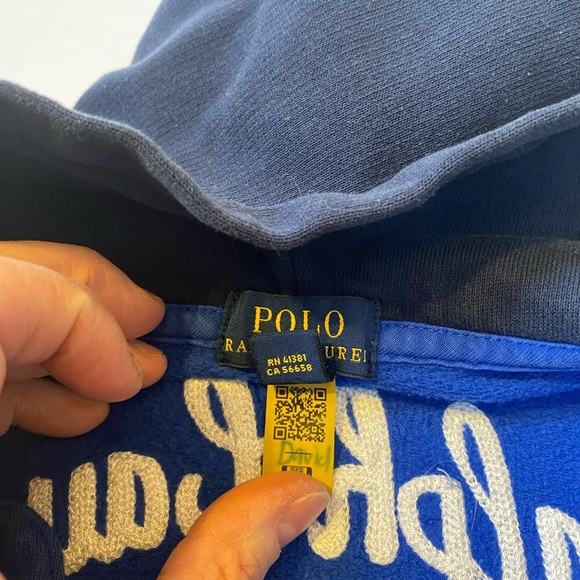 Polo Ralph Lauren Polo Team Full Zip Cotton Jersey Hoodie Toddler Boy Size 4T - Picture 10 of 16